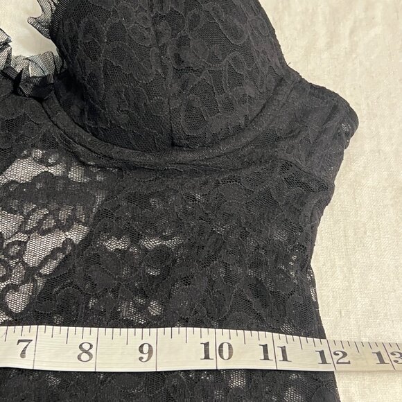Victoria’s Secret The Lacie Black Lace Babydoll Chemise Sexy Lingerie Nightgow M - Picture 10 of 11